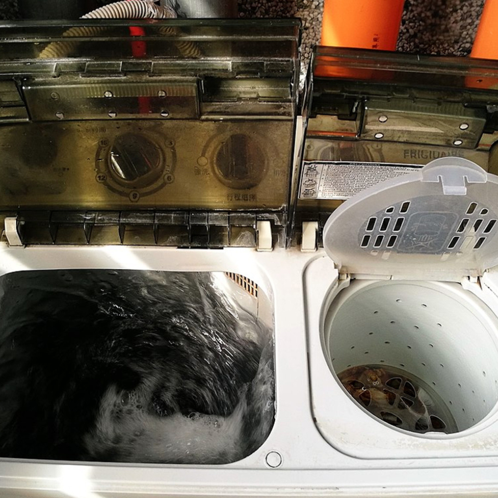 semi-automatic washing machine installation