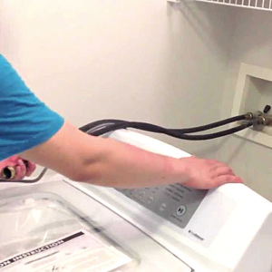 Top-load washing machine installation